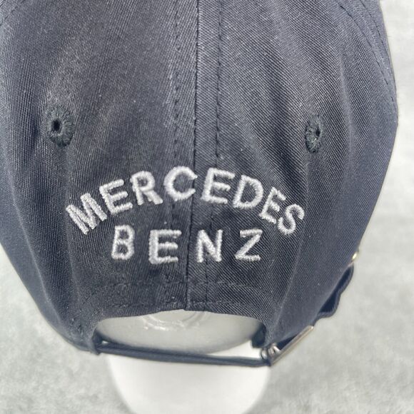 Mercedes Benz Baseball Cap Strap Back Adjustable Black Embroidered One Size - Picture 7 of 11